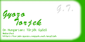 gyozo torjek business card