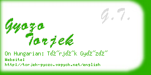 gyozo torjek business card